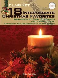 18 INTERMEDIATE CHRISTMAS FAVORITES CLARINET IN B FLAT BK/CDROM cover Thumbnail